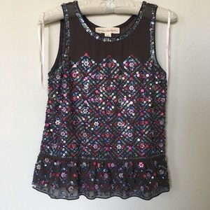 Anthropologie Beaded Top